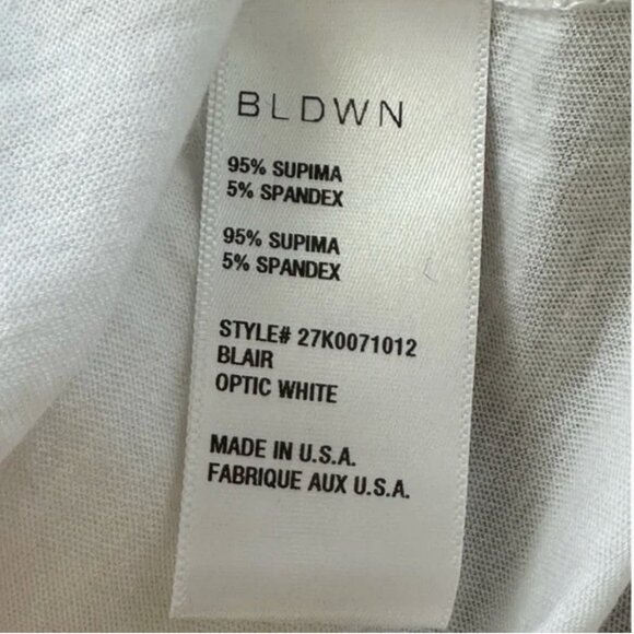 BLDWN Brand Blair Optic White Long Sleeve Mock Neck Size Large NWT - Picture 8 of 10